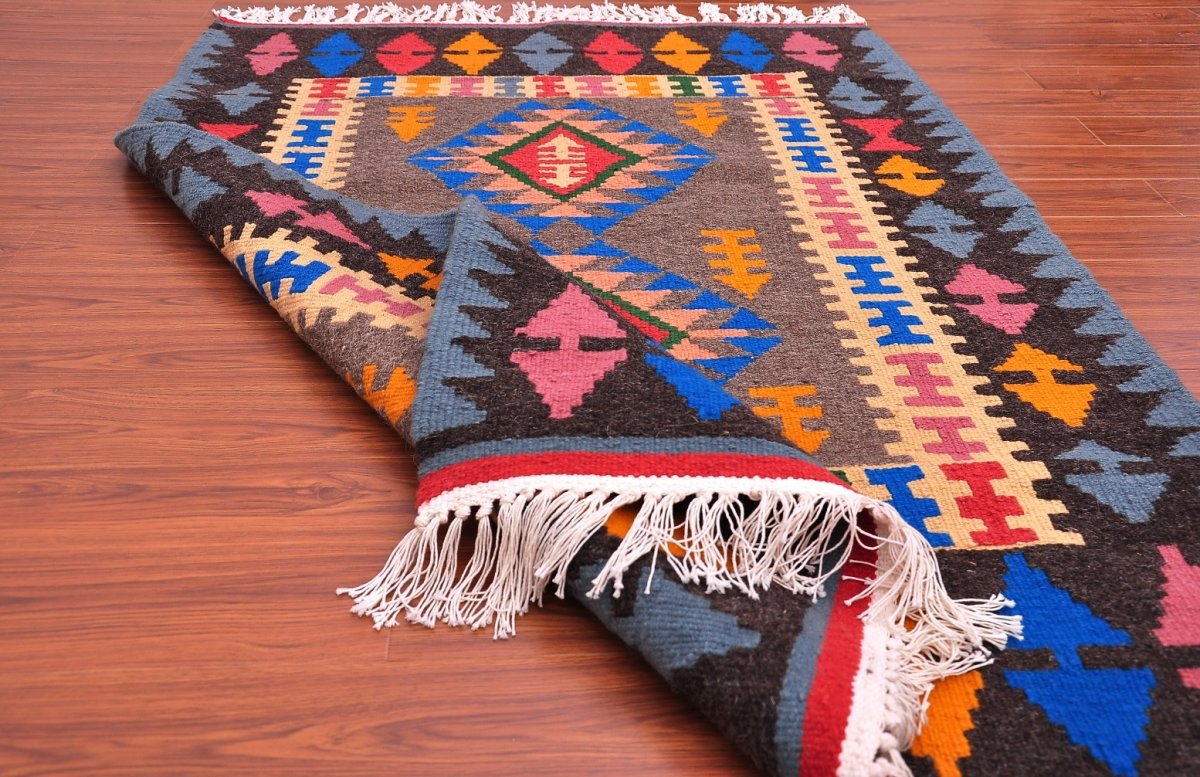 Индийский ковер хлопковый Kilim Cotton