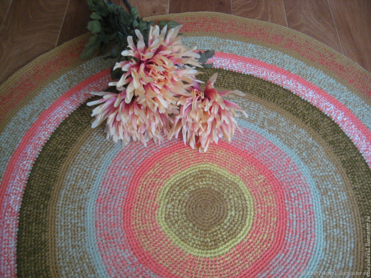 Вязаные коврики для ванной