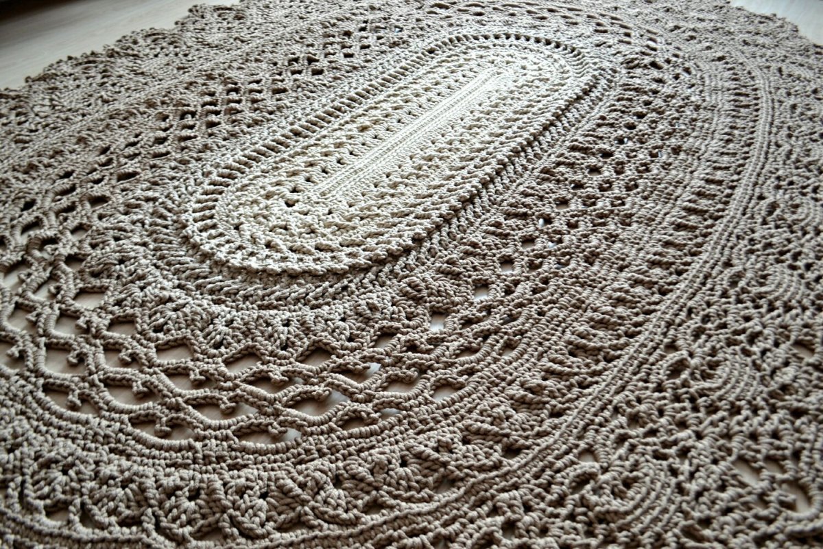 Майское чудо ковер из джута схема