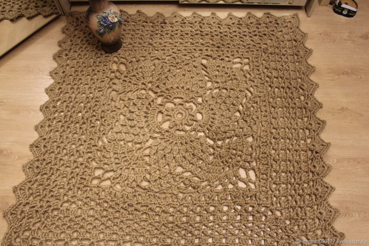 Вязаные джутовые ковры
