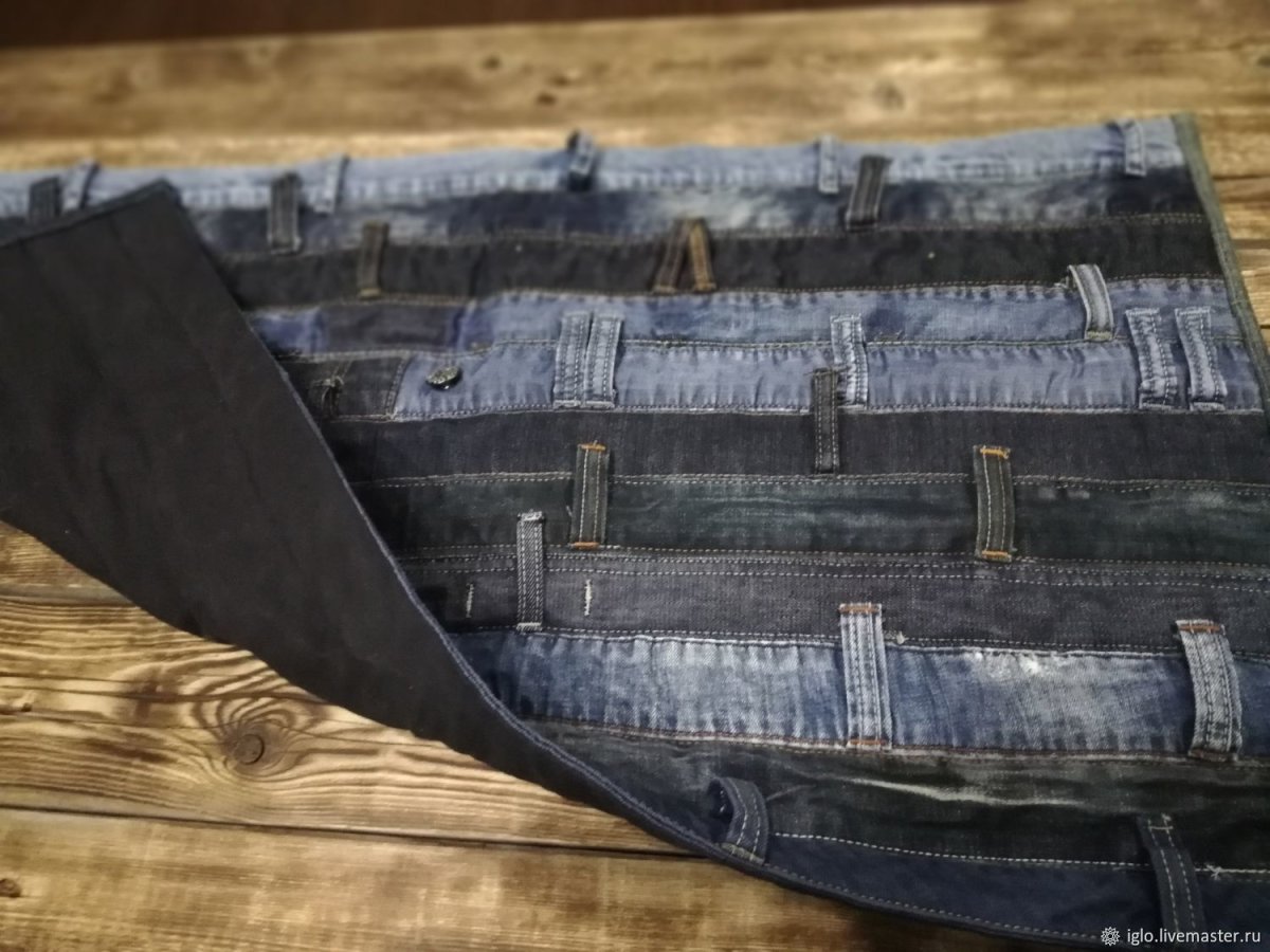 Коврик из старых джинсов