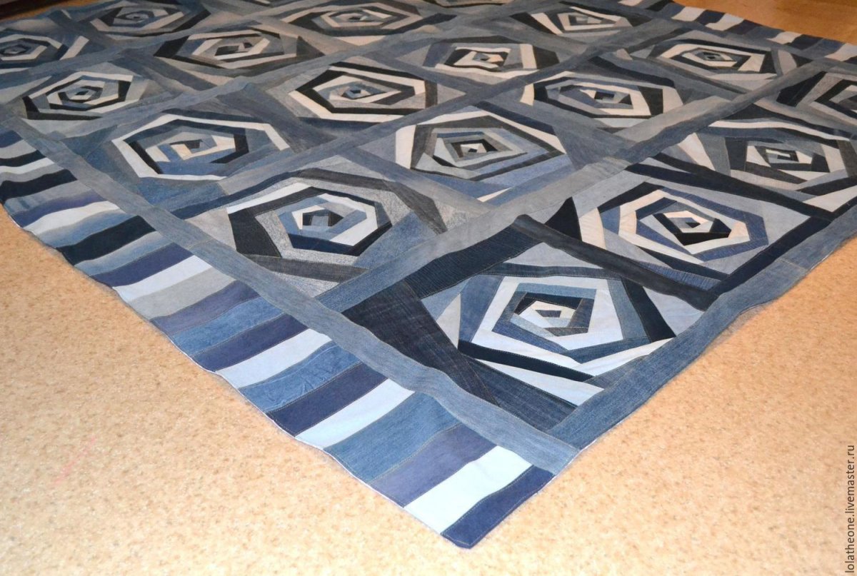 Джинсовый коврик