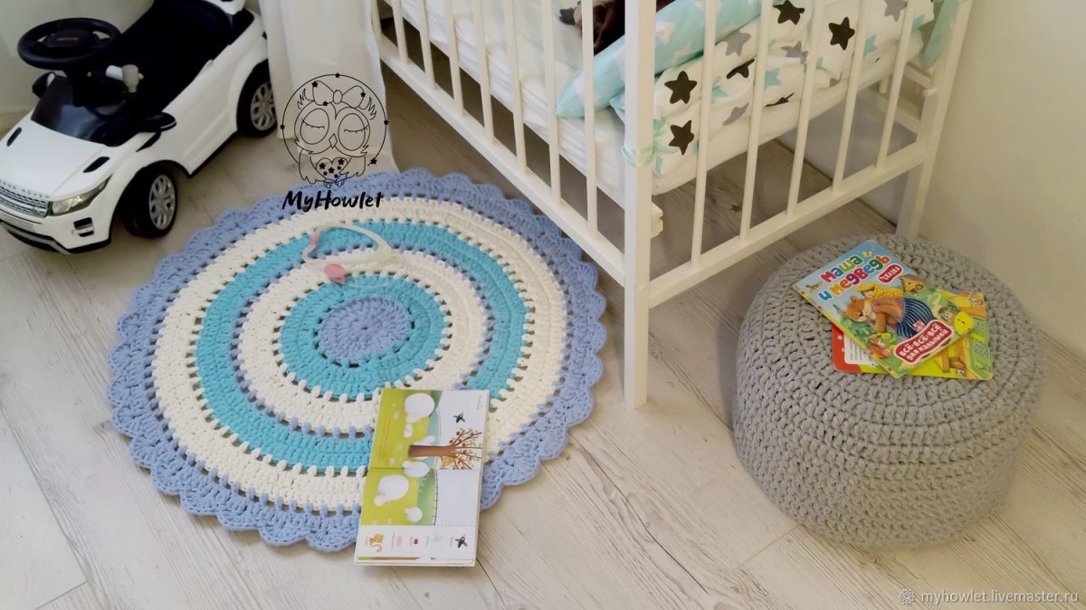 Коврик в туалет из старых джинс