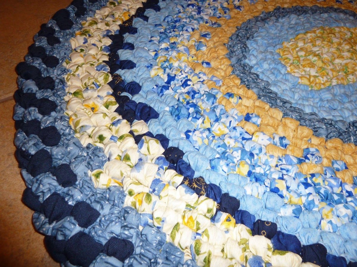 Лоскутное джинсовое покрывало