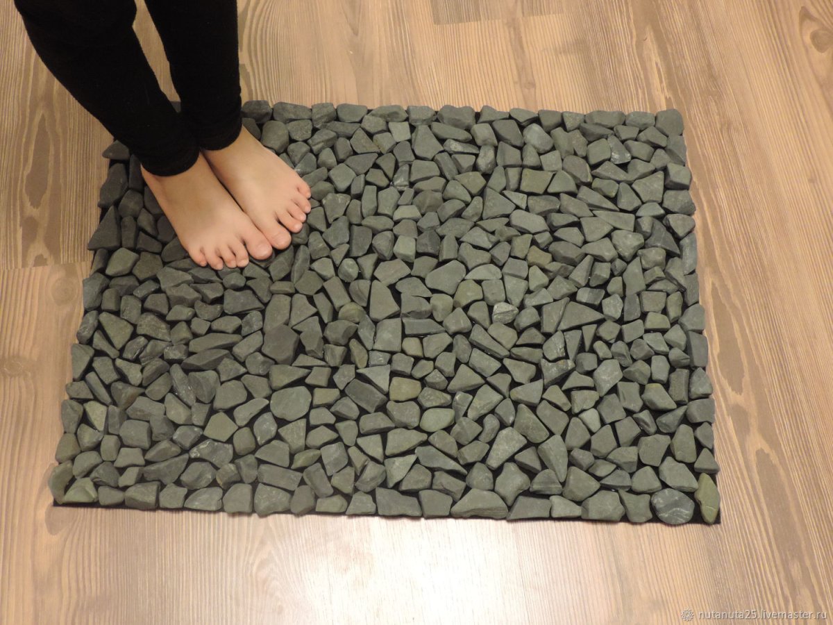 Напольный ковер из джинсы