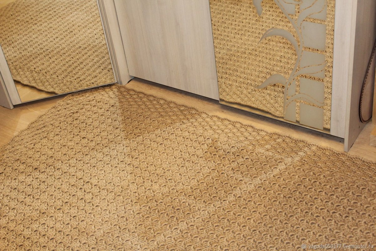 Ковер из джута в интерьере
