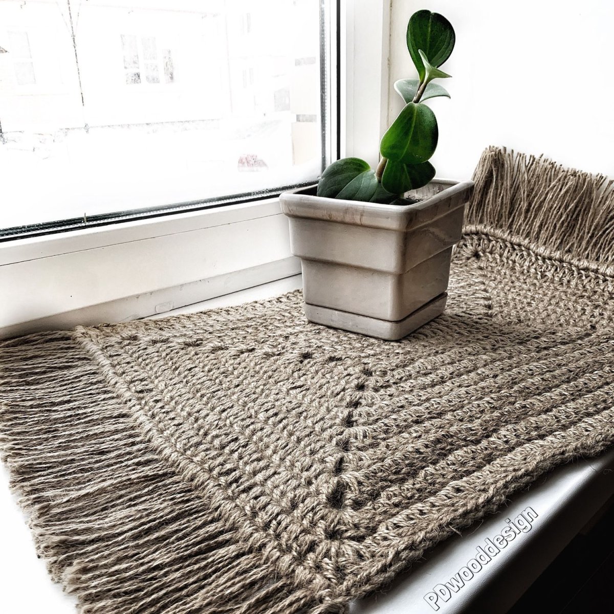 Джутовый ковер в интерьере