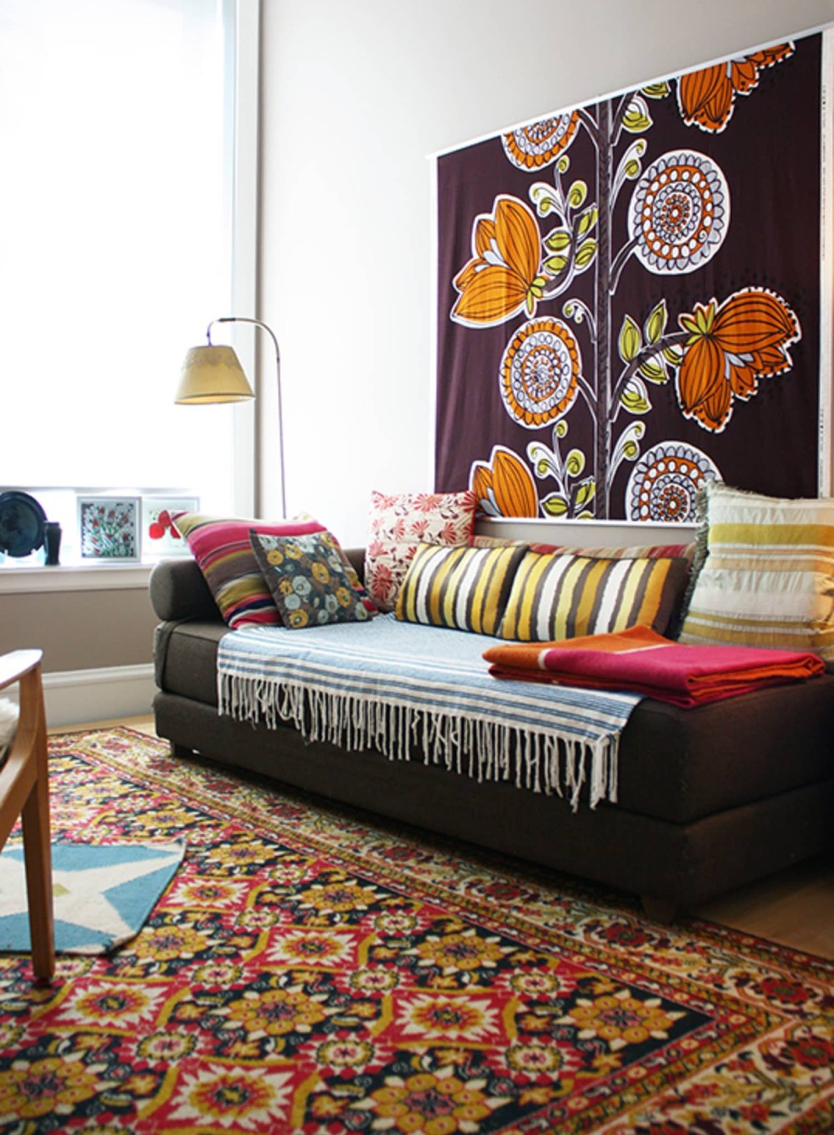 Настенный ковер в интерьере