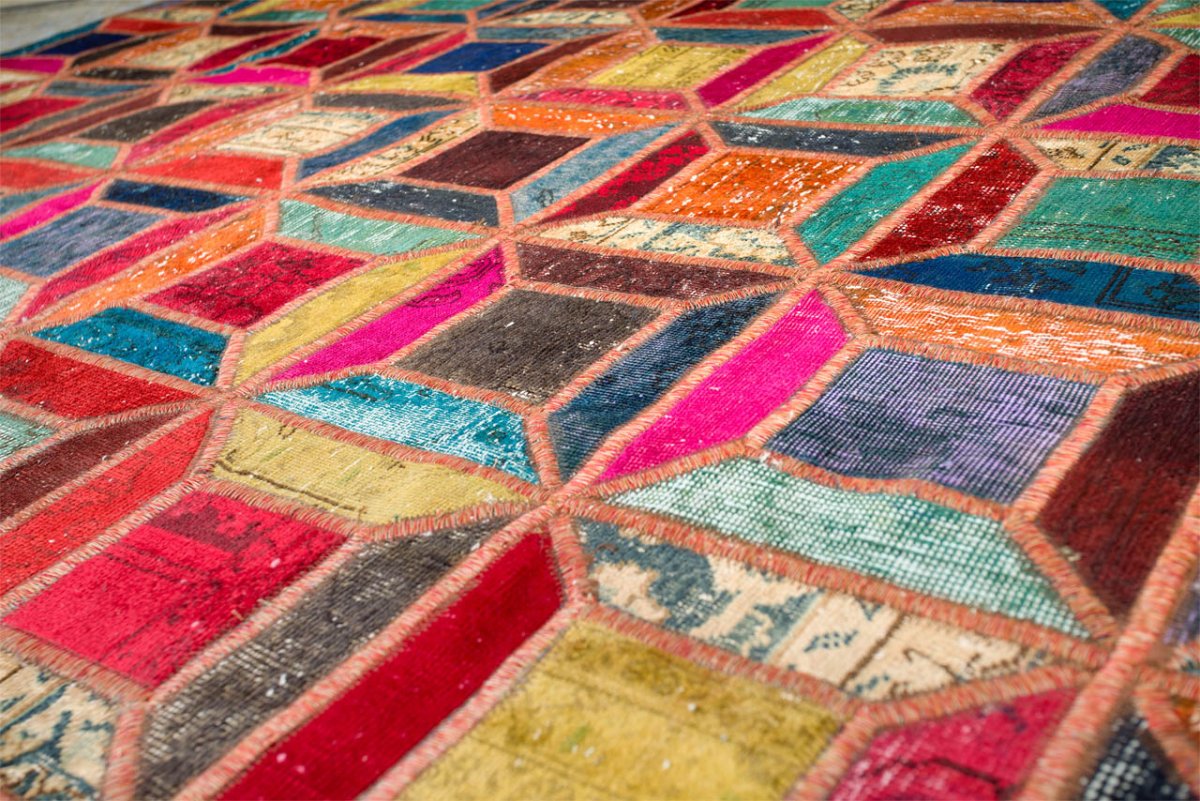 Коврик в стиле лоскутной техники