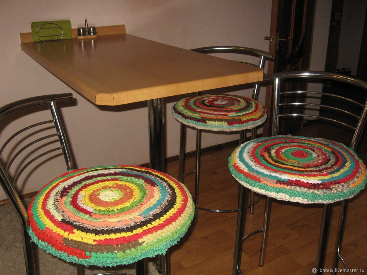 Коврик на стул крючком