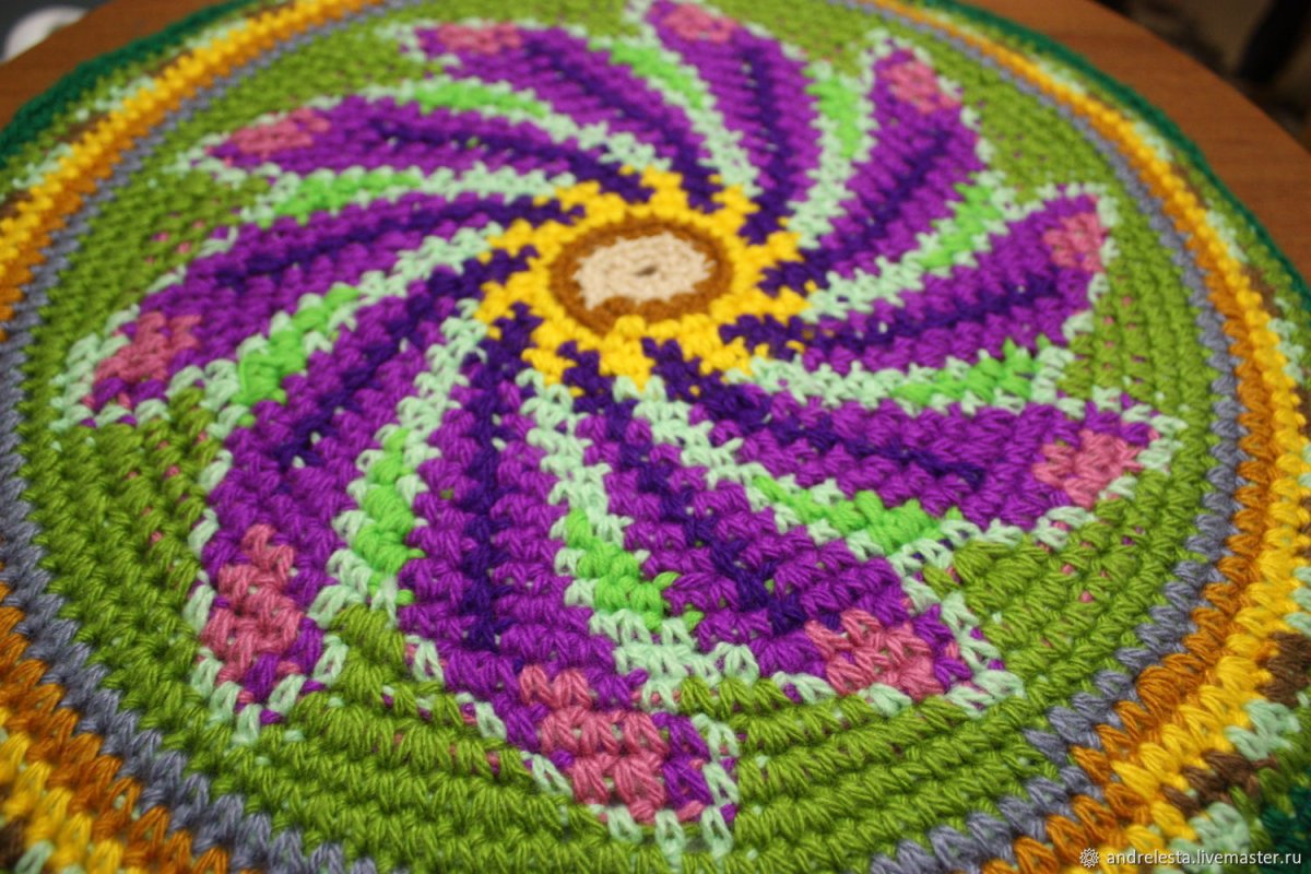 Вязаные сидушки