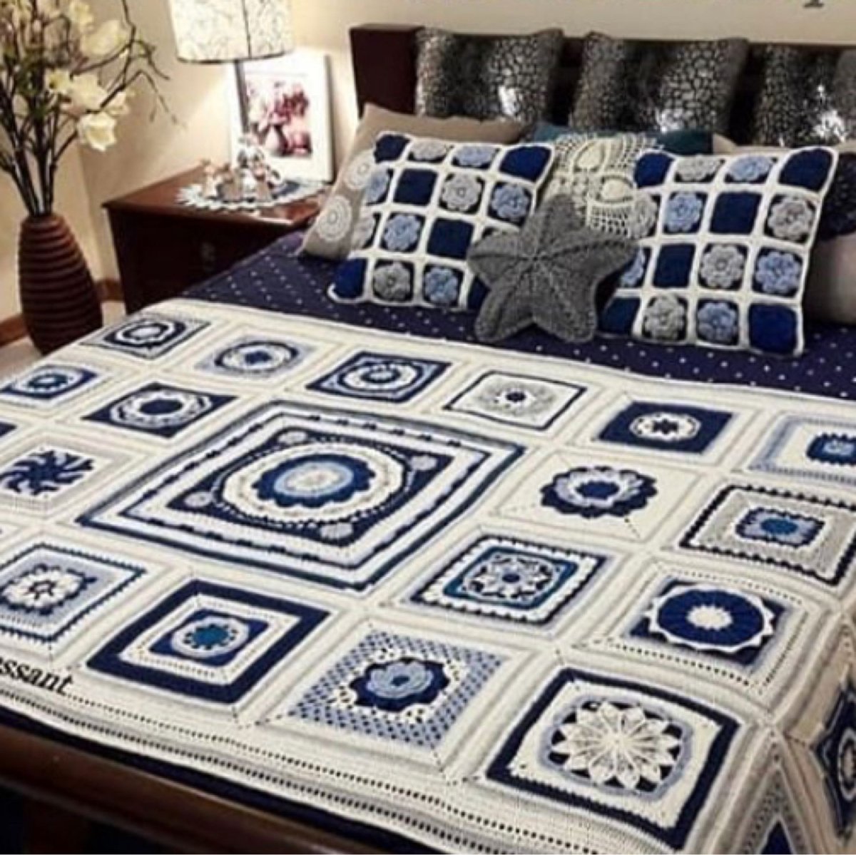 Плед вязаный