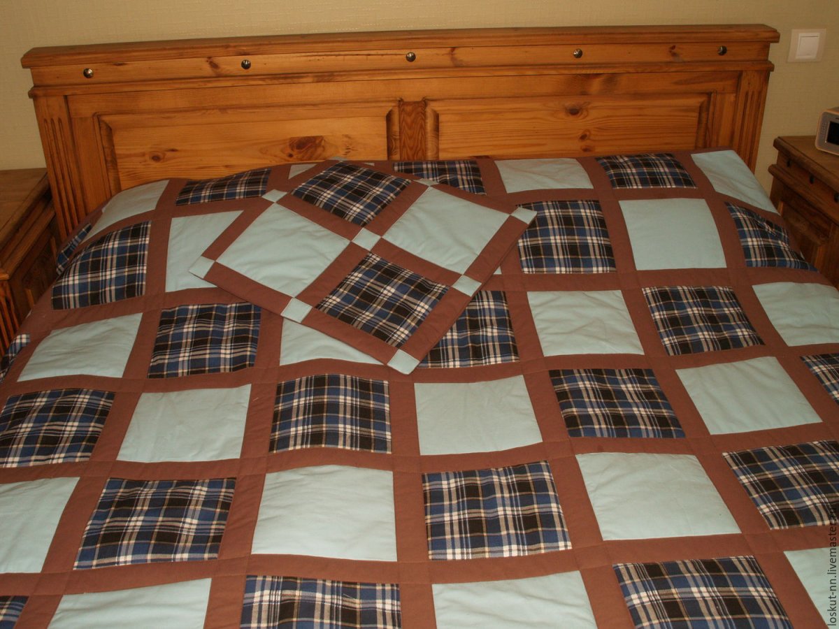 Покрывало в лоскутной технике