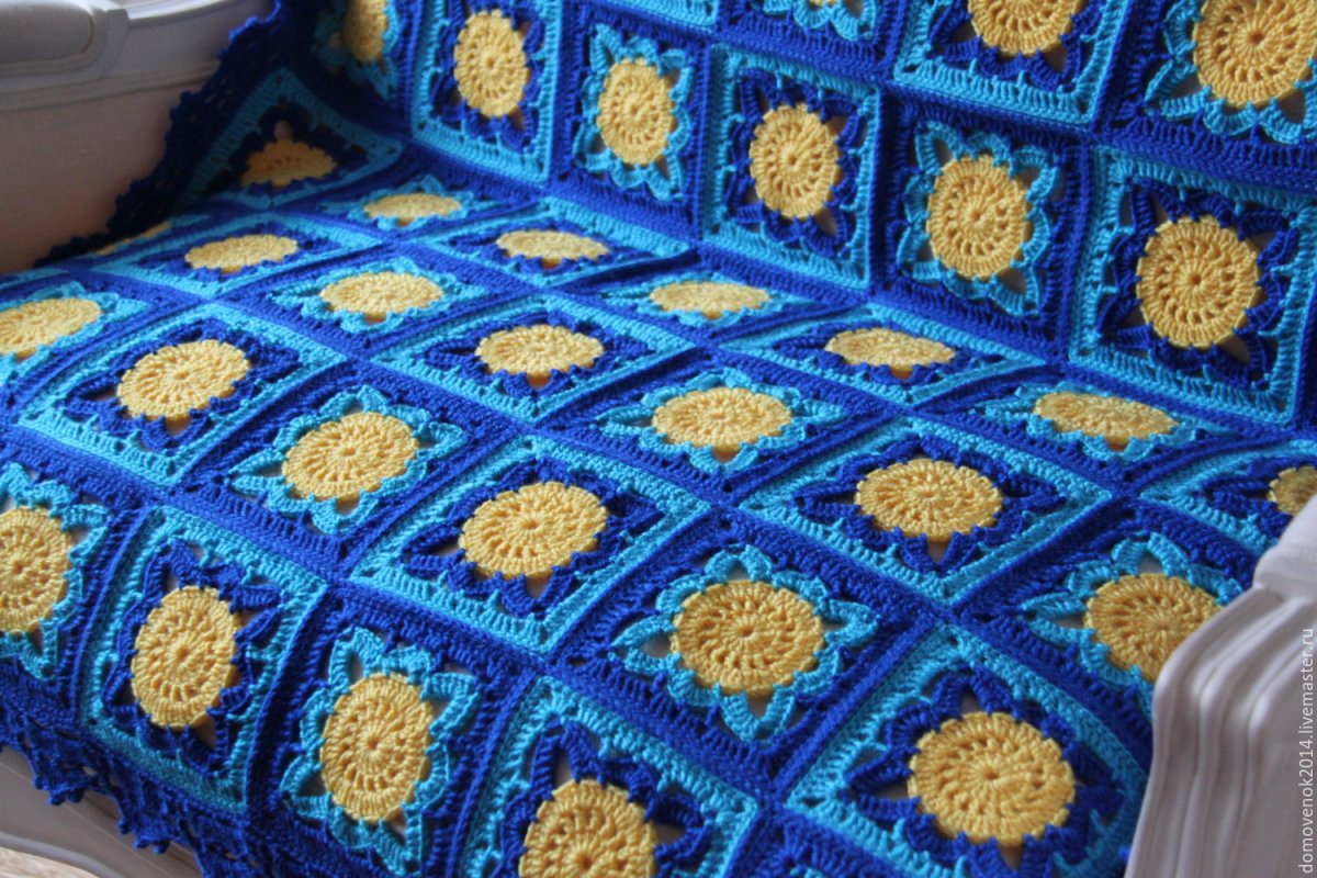 Плед крючком