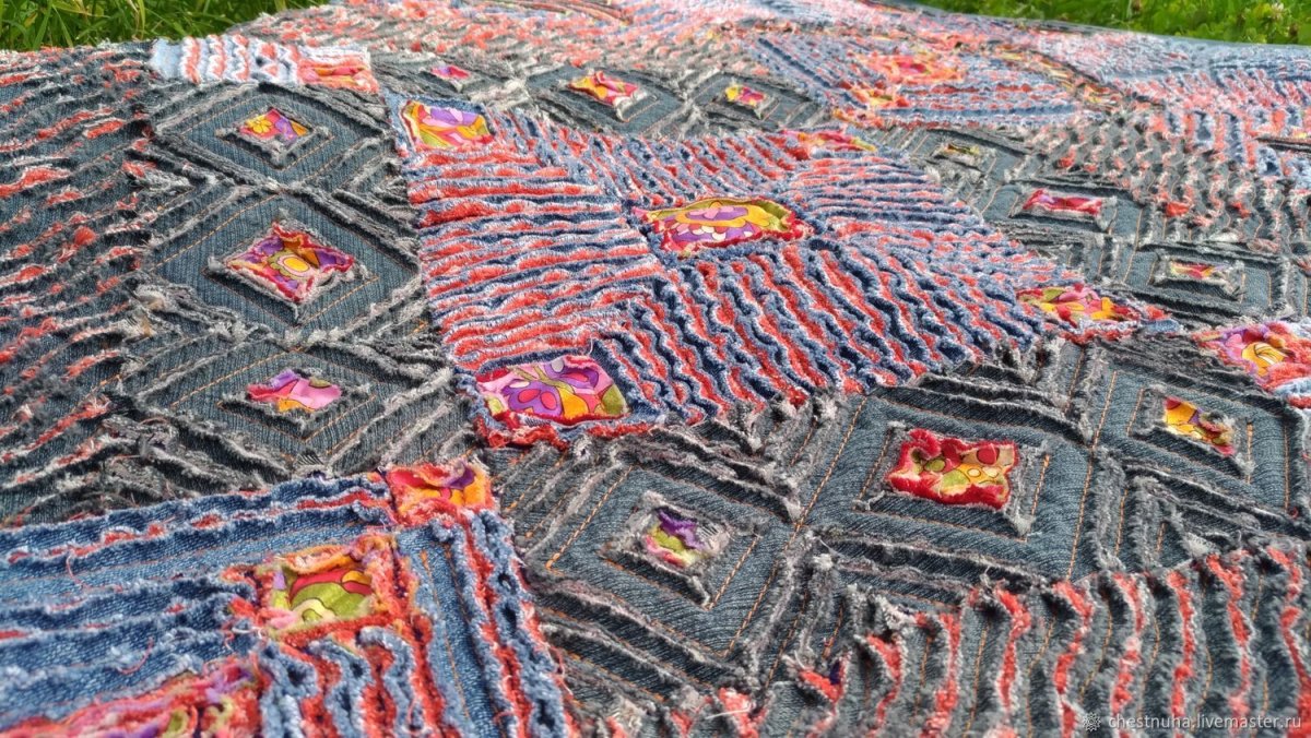 Джинсовый коврик