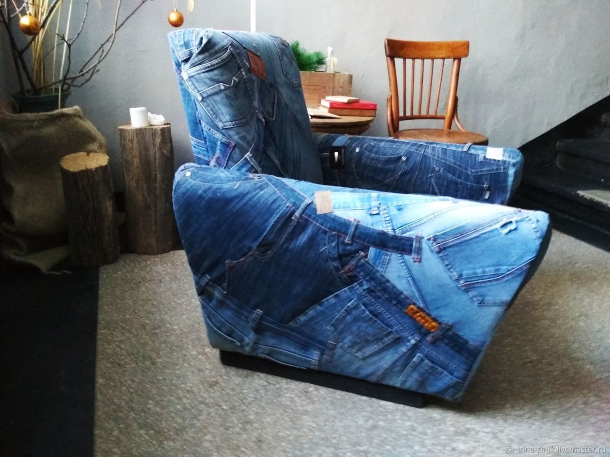 Коврик из джинсов