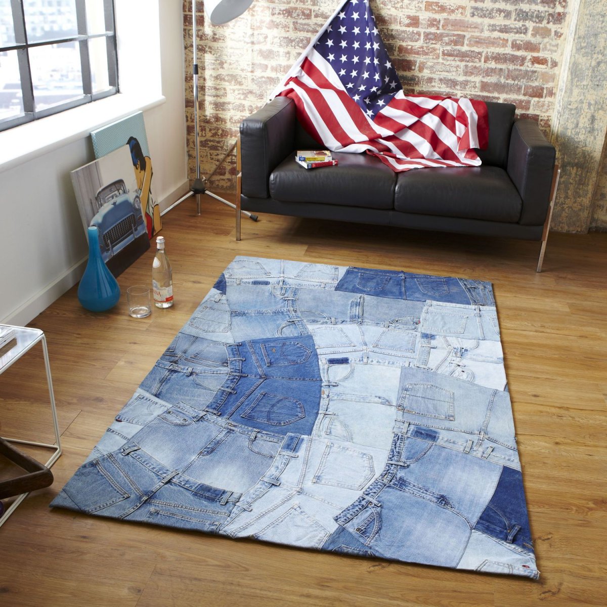 Джинсовый молодежный ковер