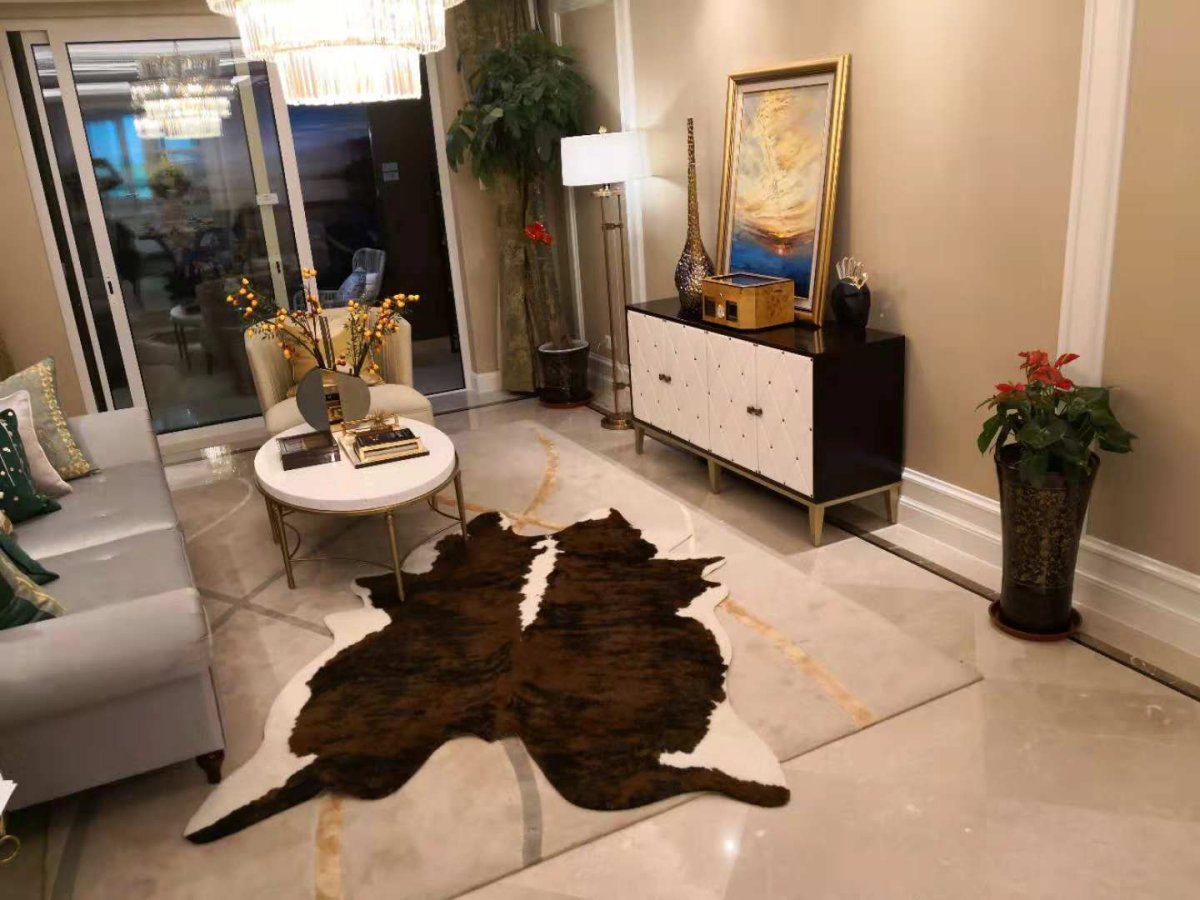 Шкура коровы искусственная, 1.5x2 м, цвет коричневый