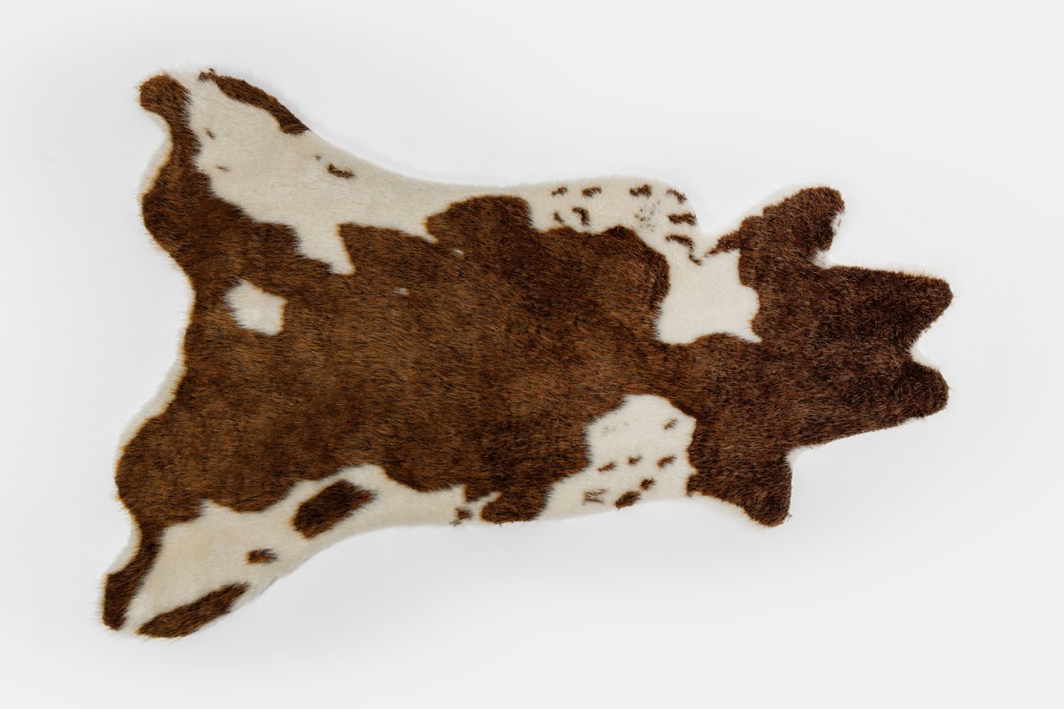 Ковер из 4 шкур белый 160х100