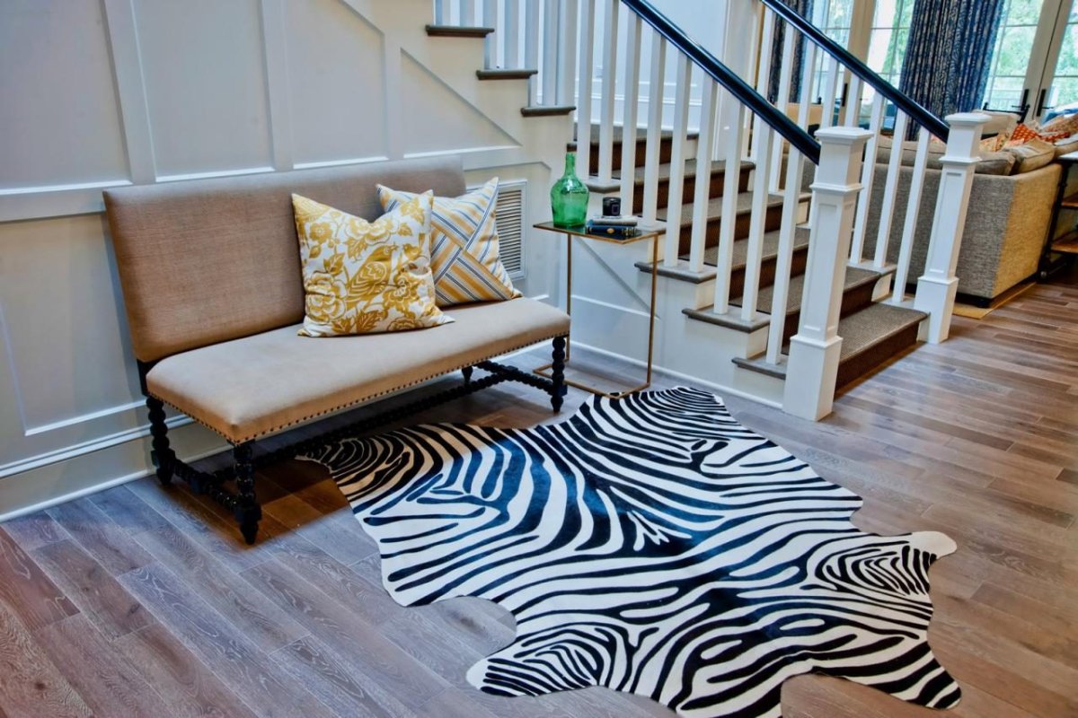 Ковер Зебра в интерьере гостиной