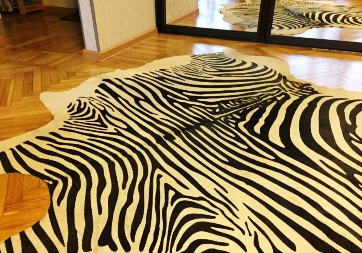 Ковер Зебра в интерьере гостиной
