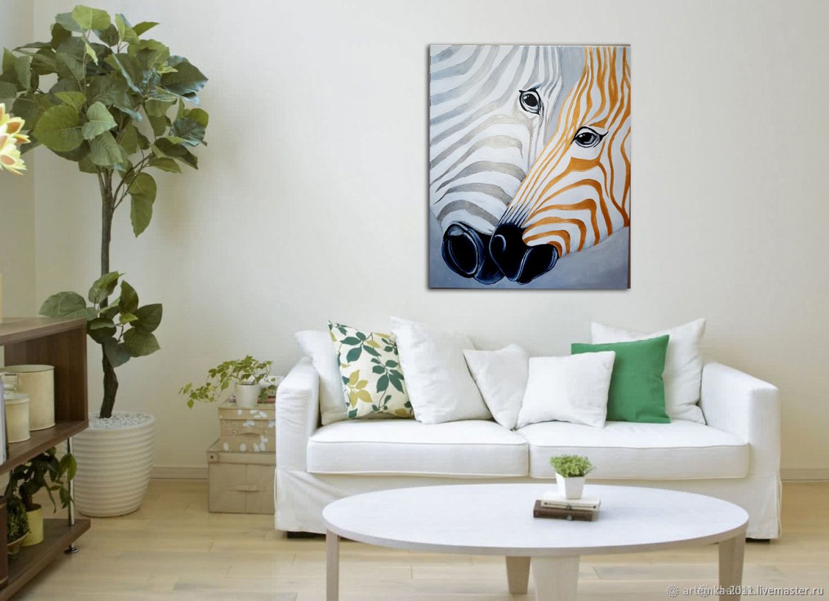 Шкура зебры в интерьере