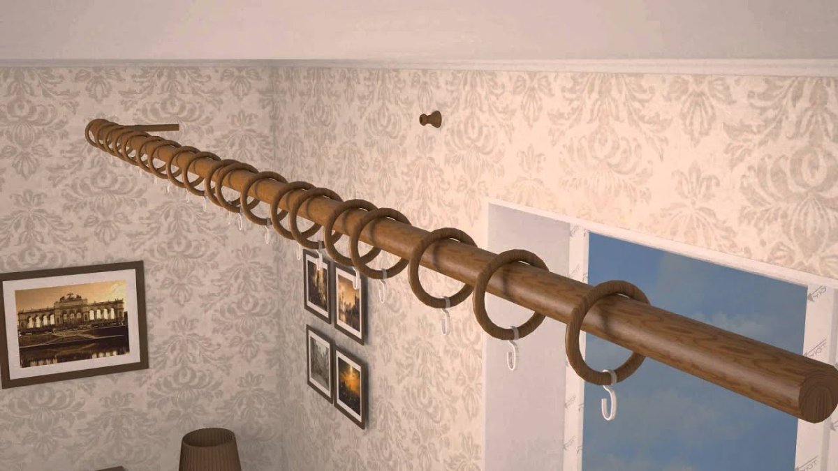 Повесить карнизы для штор