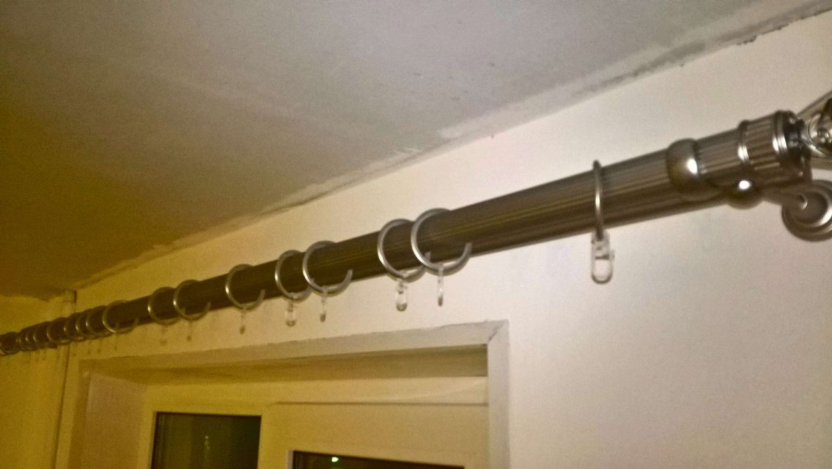 Карниз металлический двухрядный DDA диаметр 16мм, сатин, 200 см