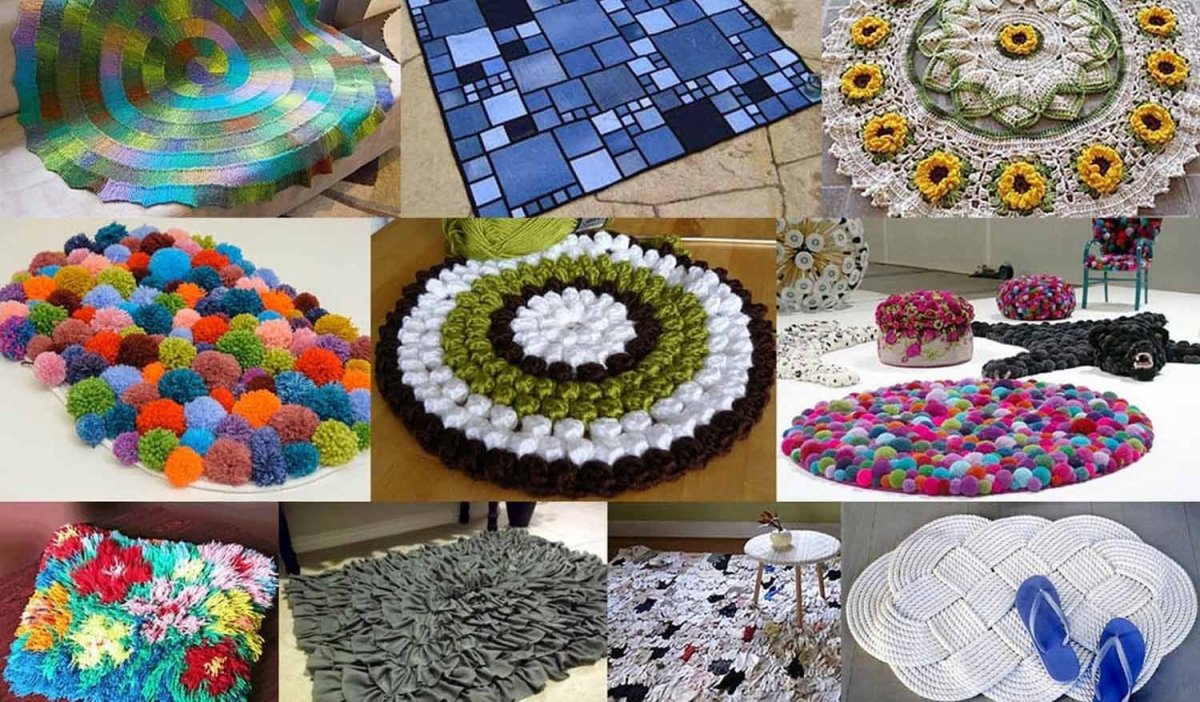 Ковер из ненужных вещей