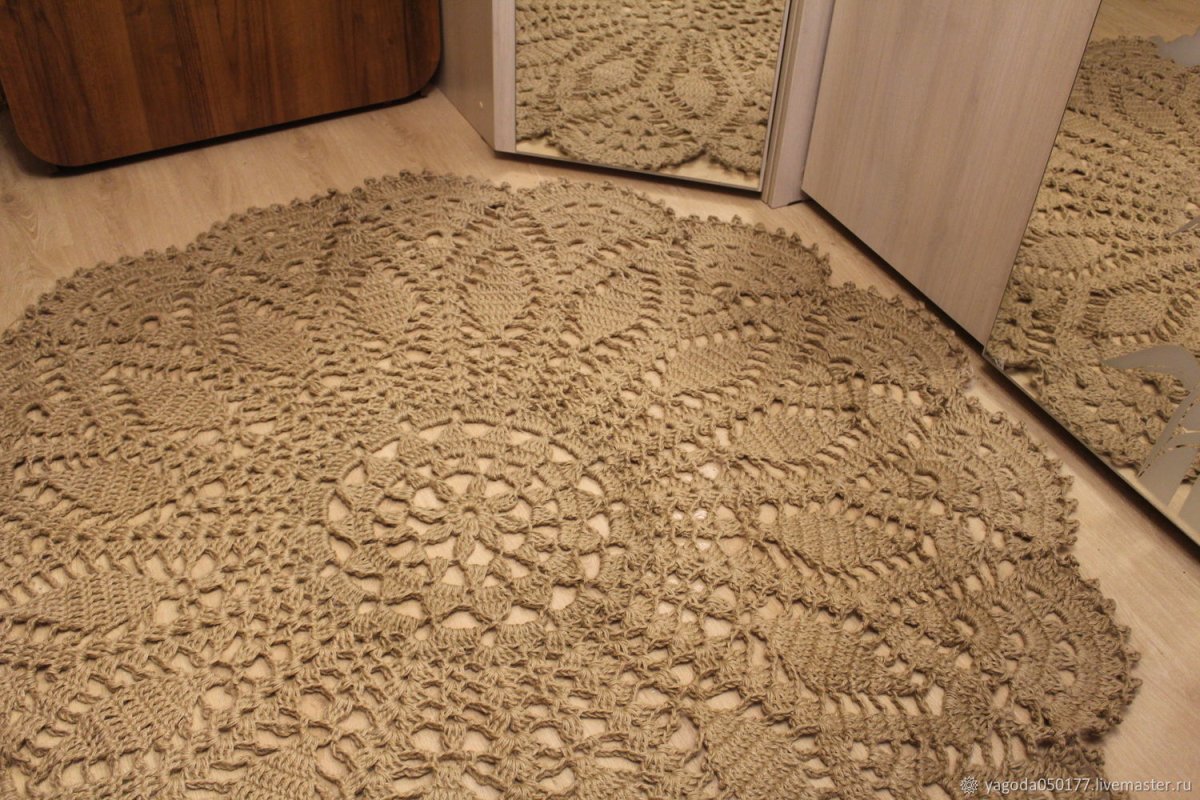 Ковер из джута в интерьере