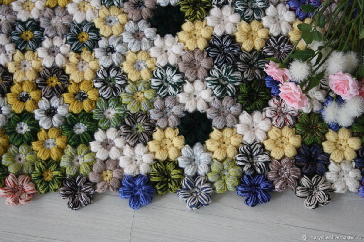 Круглые плетеные коврики