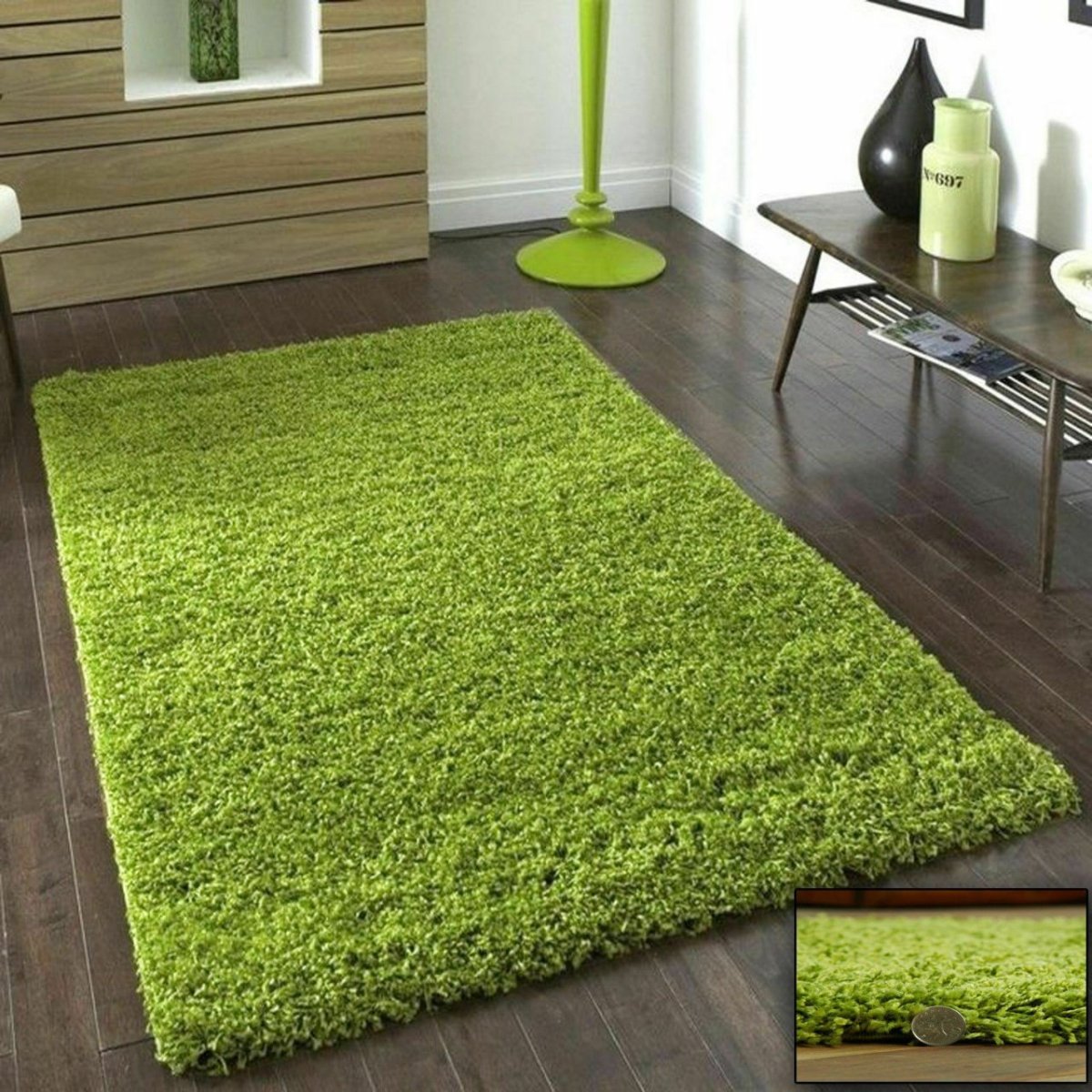 Ковер современный зеленый