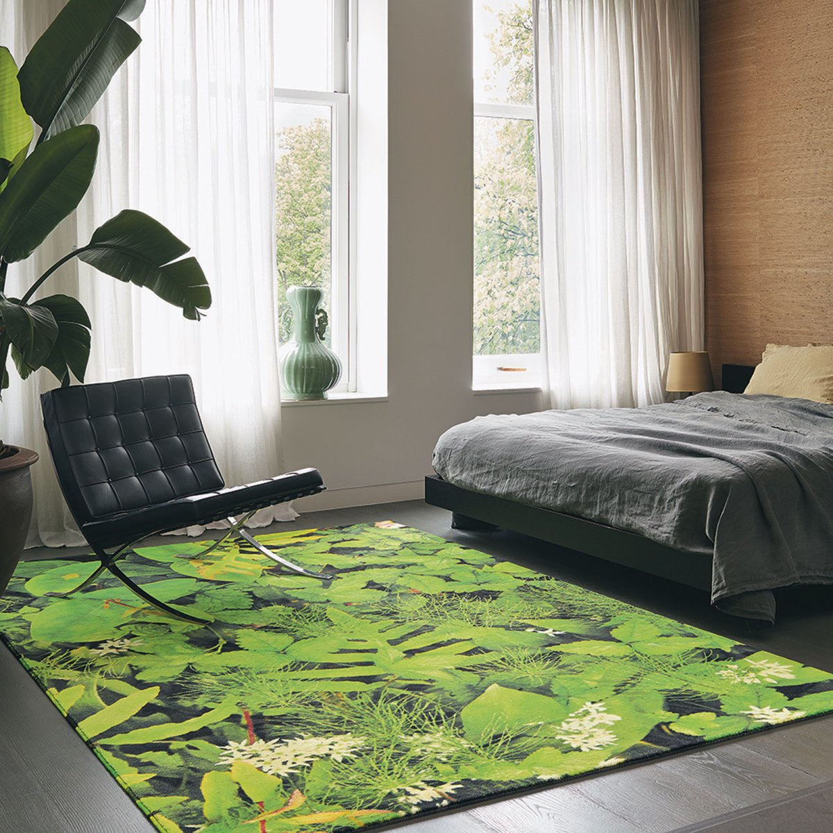 Ковер к зеленому дивану