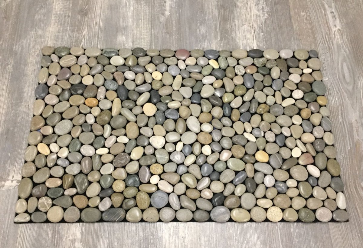 Мозаика черная галька