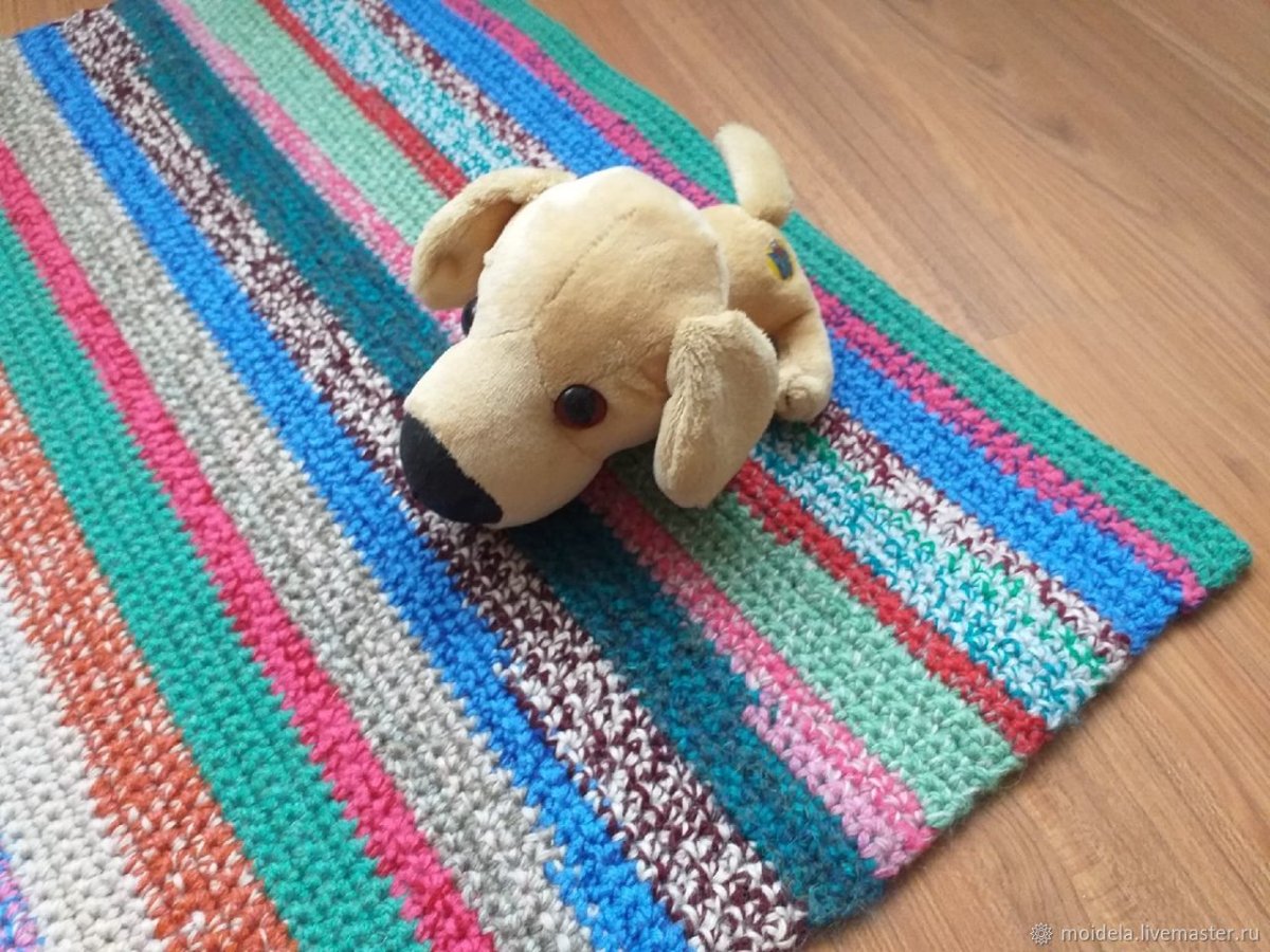 Коврик из помпонов