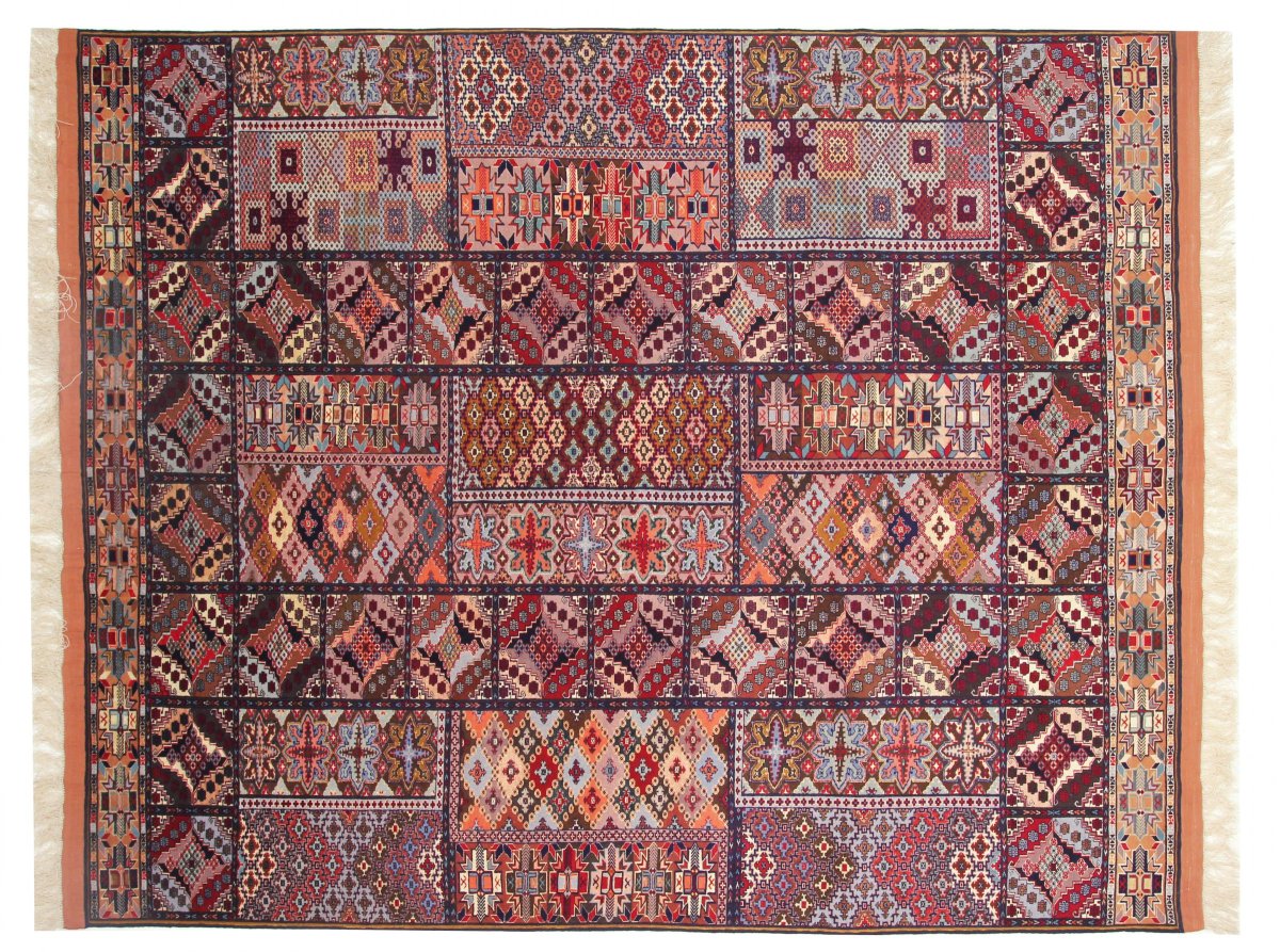 Туркменский ковер синий