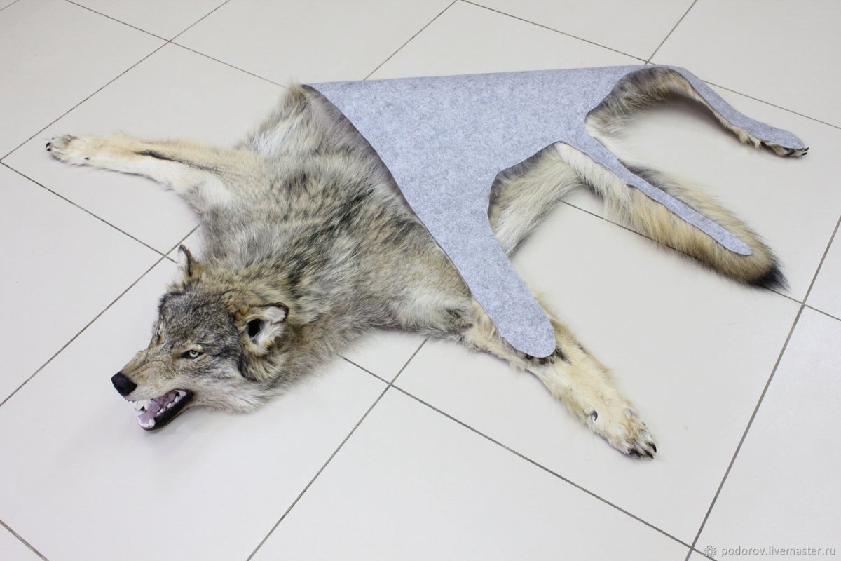 Ковер из шкуры волка