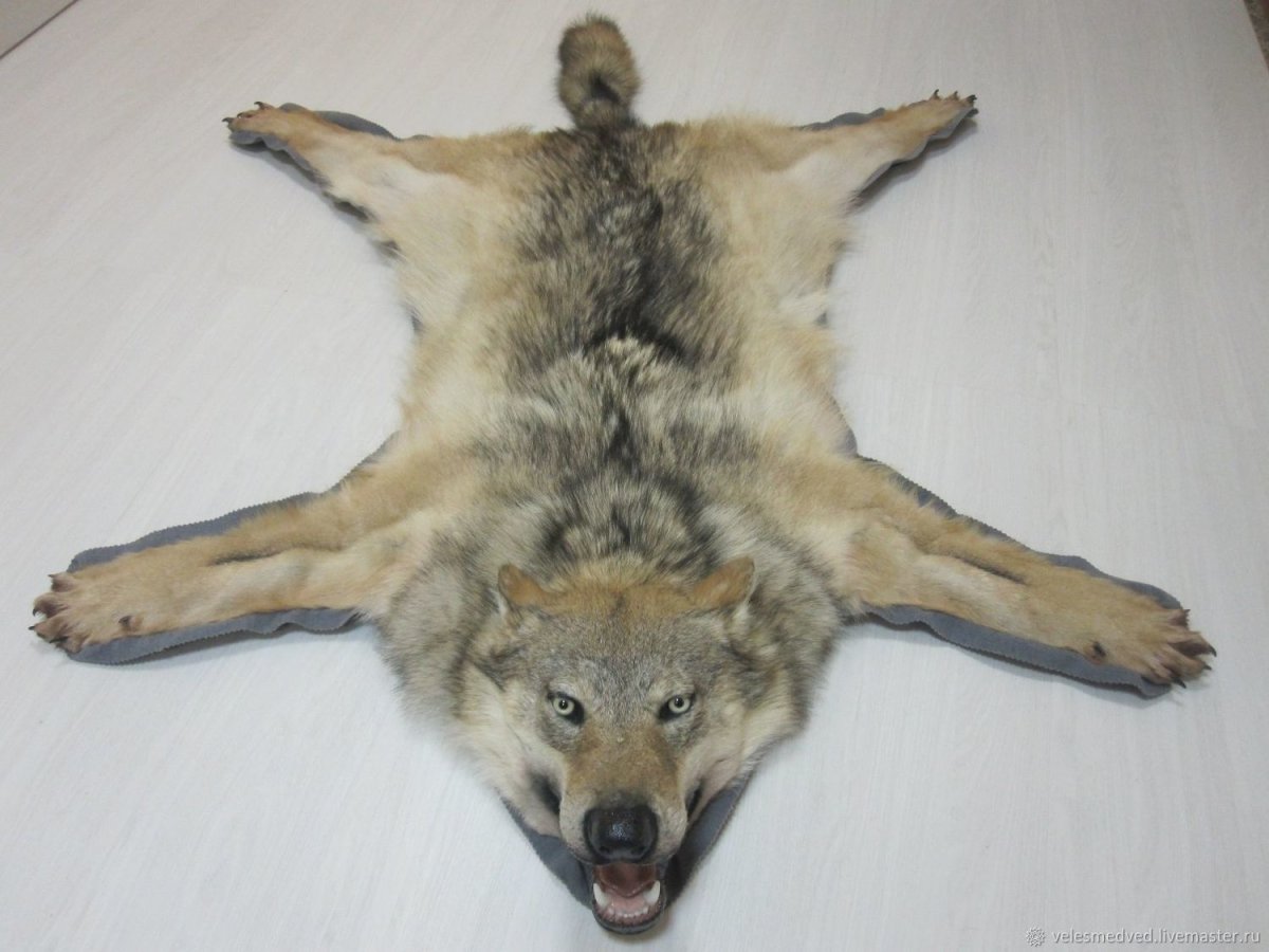 Ковер из шкуры волка