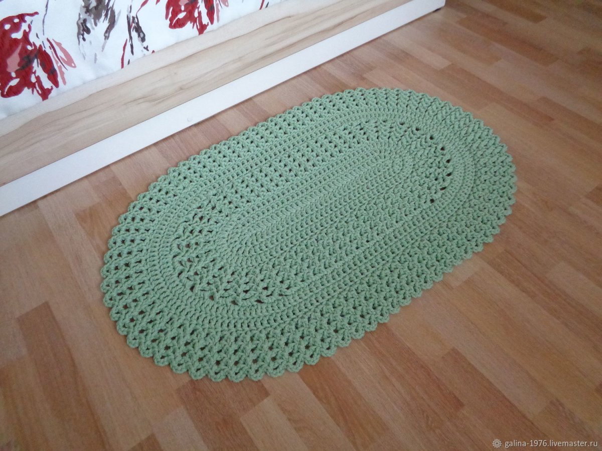 Вязаные коврики для ванной