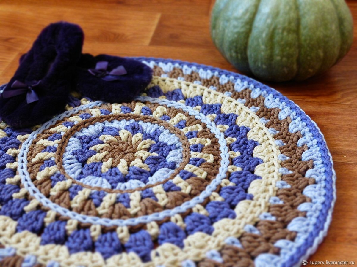 Коврики сидушки крючком