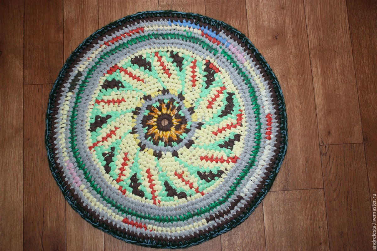 Коврик из трикотажной пряжи