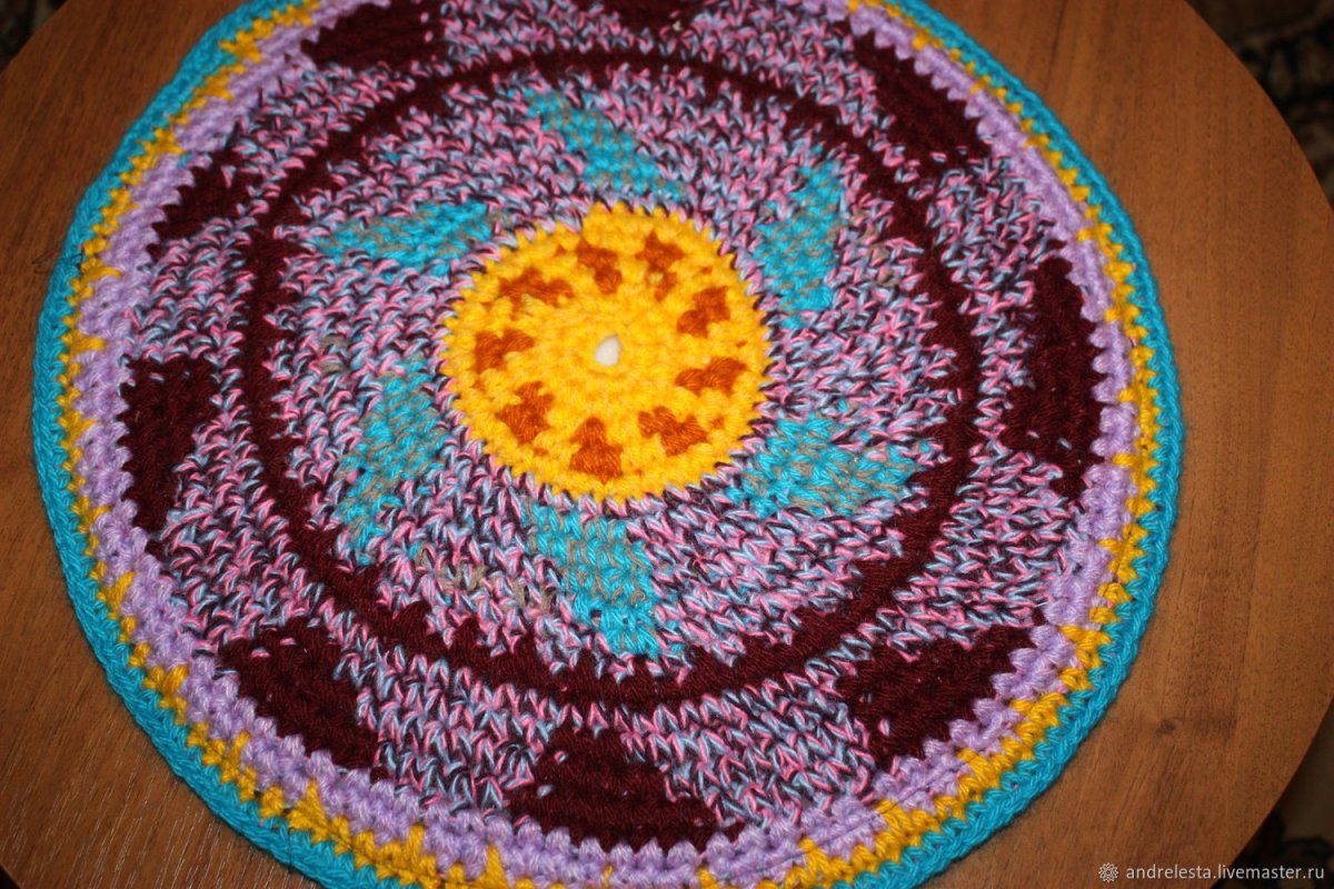 Деревенский круглый коврик