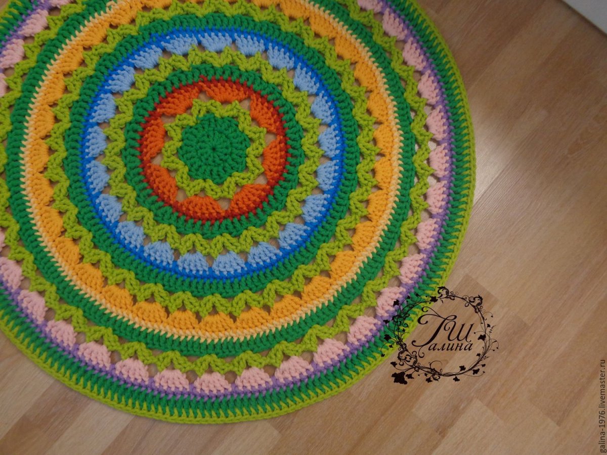Коврики связанные крючком