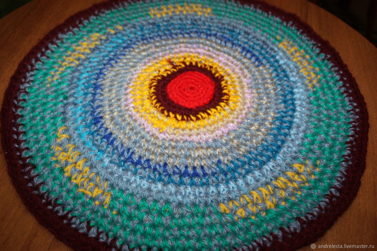 Домотканый коврик круглый