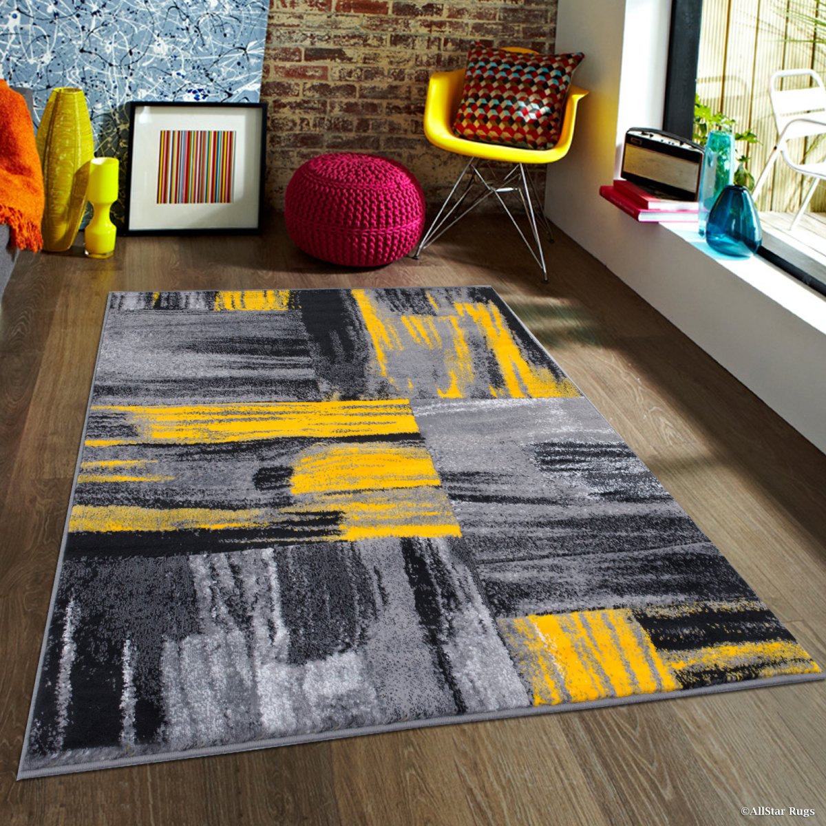 Ковер Gray and Yellow Rug
