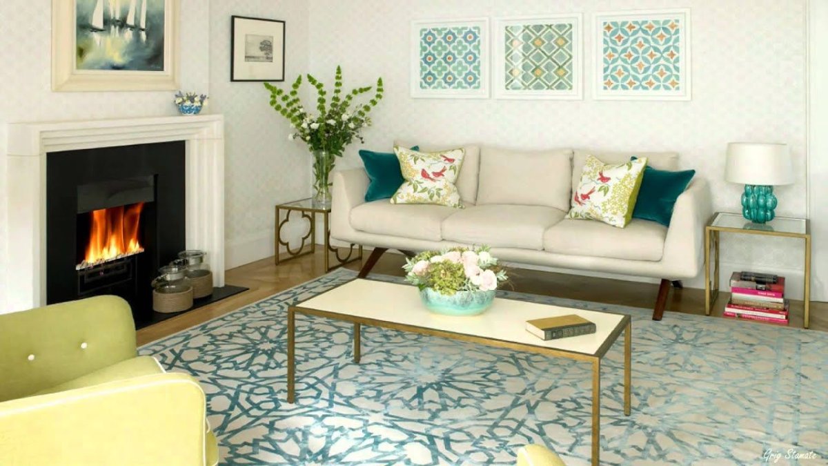 Пастельный ковер в интерьере