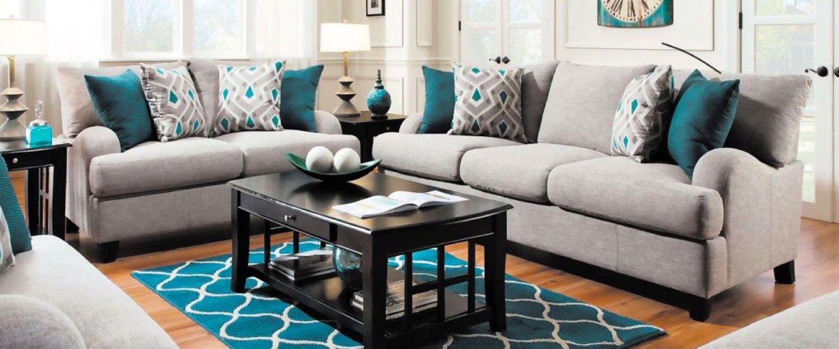 Ковер к бирюзовому дивану