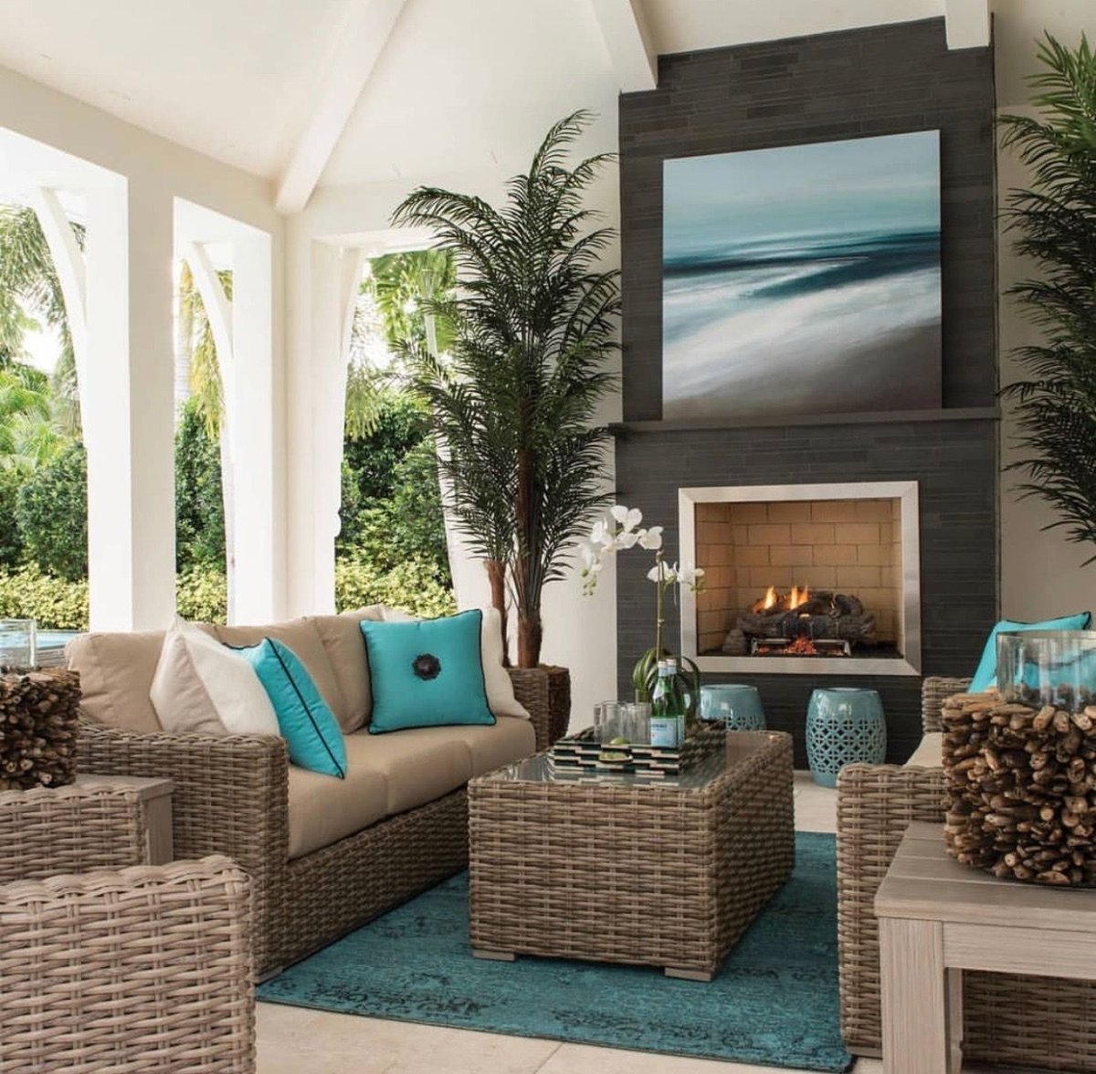 Места для отдыха бирюзовый