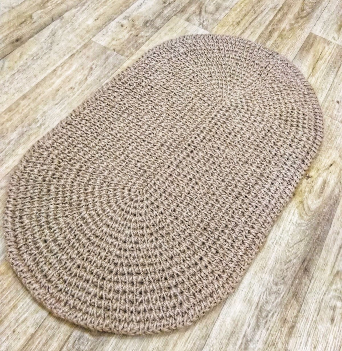 Коврик джутовый 2/2 "волны с бахрамой" (Индия) 60*90 (5/1)