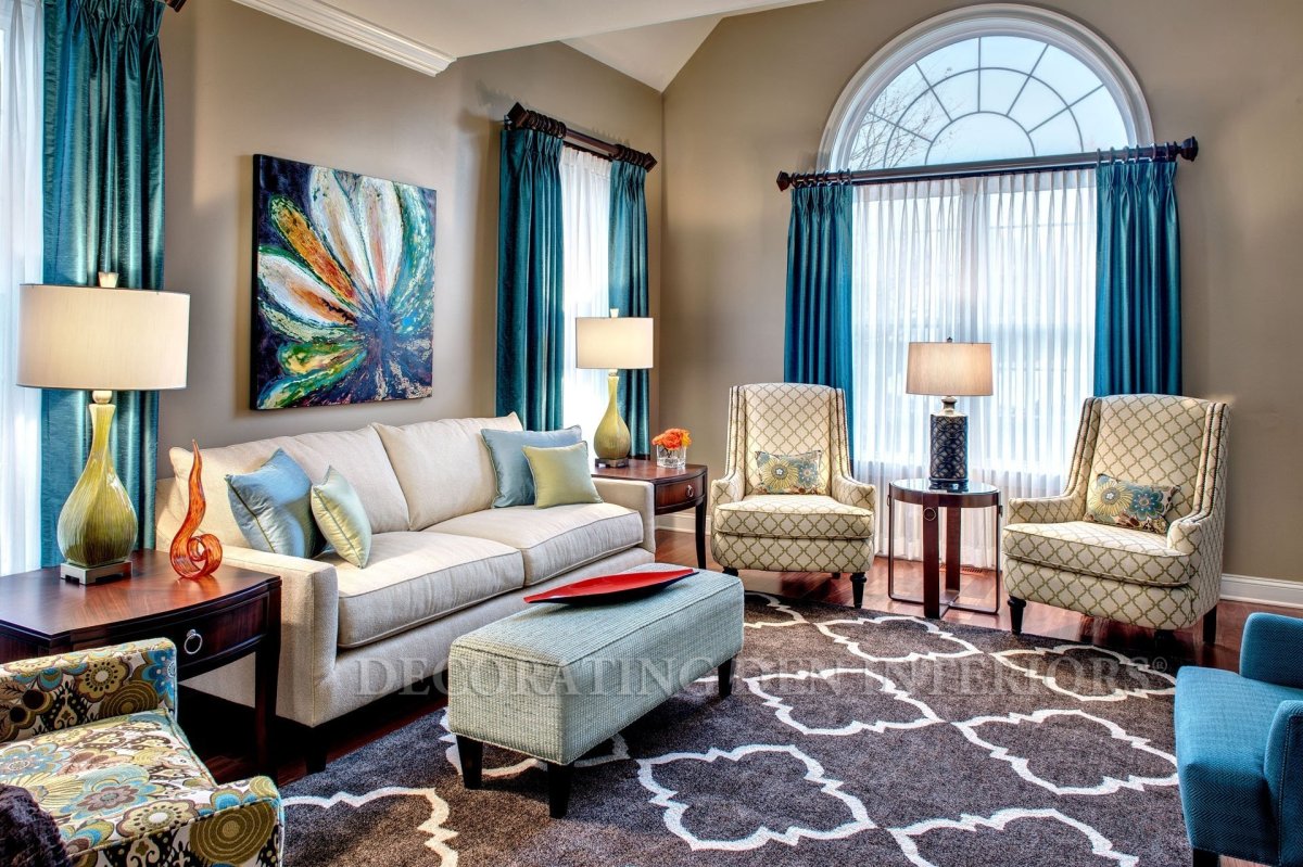 Текстиль в интерьере гостиной